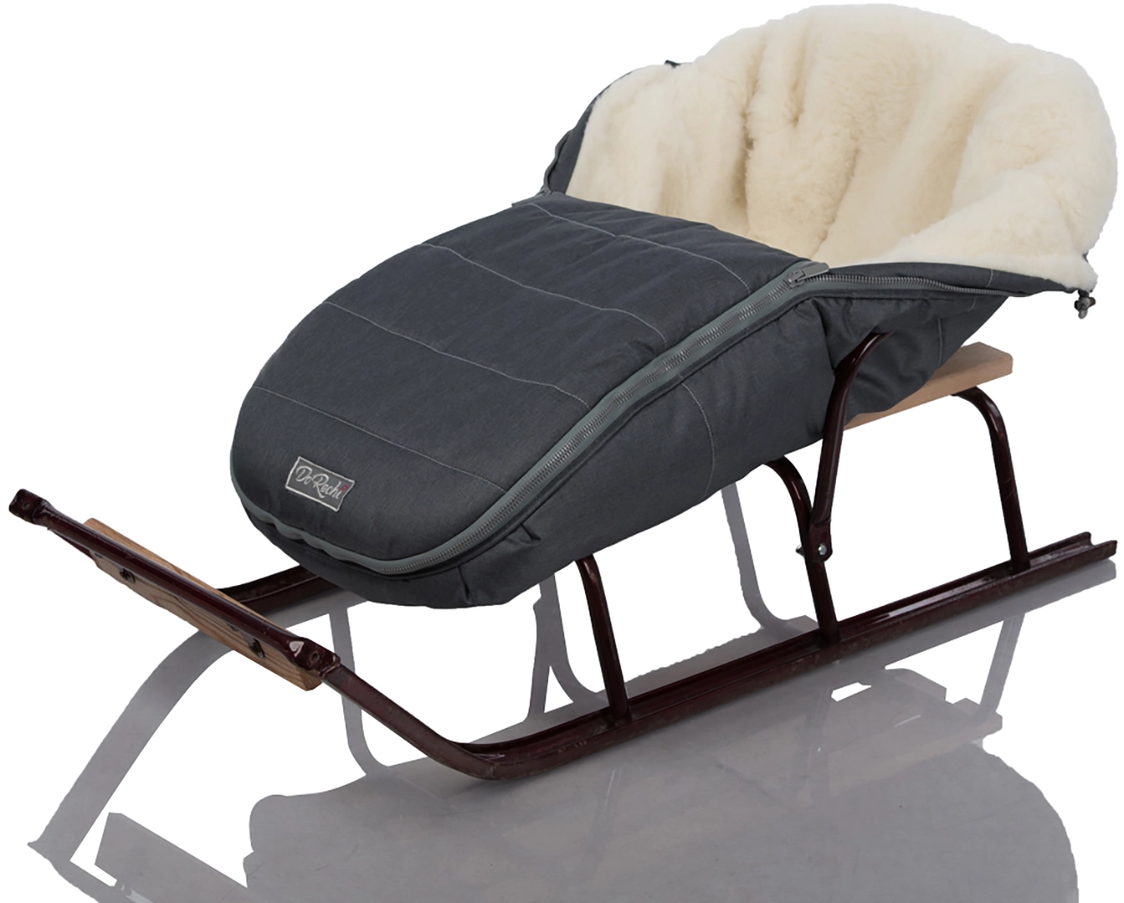 Детский конверт на овчине ДоРечі Baby XS Графит, (-20°C)