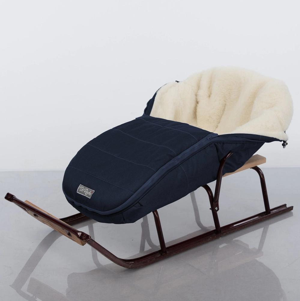 Детский конверт на овчине ДоРечі Baby XS Синий, (-20°C)