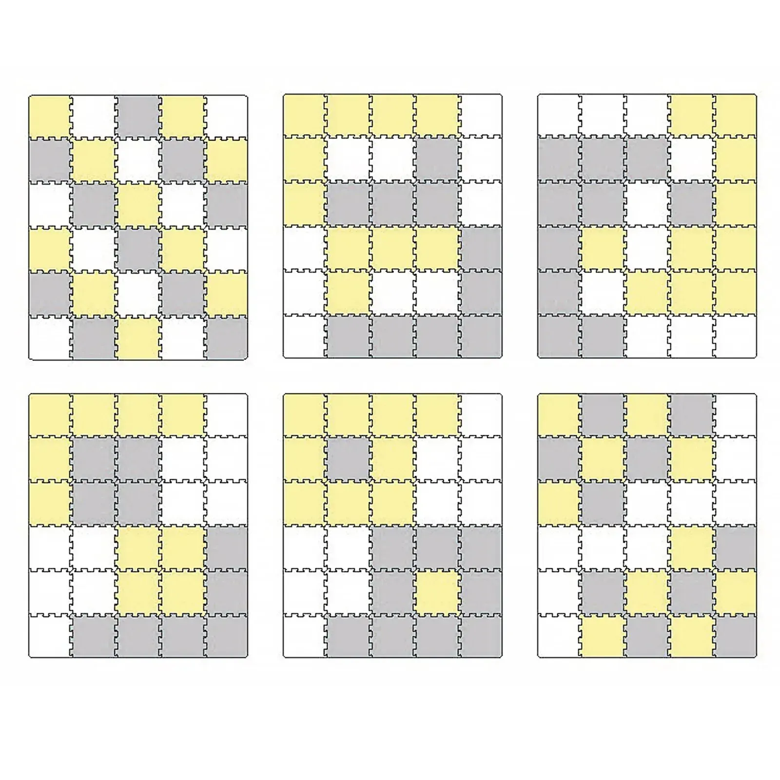 Коврик-пазл Kinderkraft Luno Yellow, 30 элементов