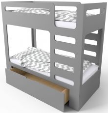 Кровать двухъярусная IndigoWood Cubed с ящиком gray 160x80см