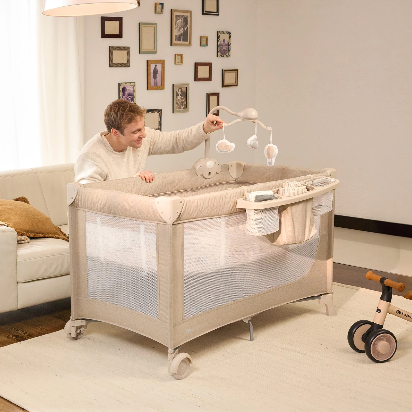 Ліжко-манеж Kinderkraft Leody Up Beige