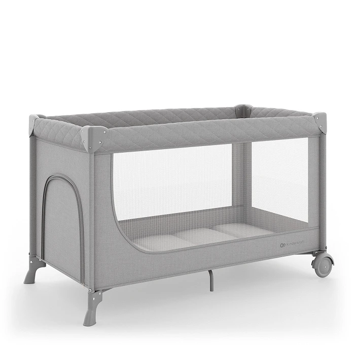 Ліжко-манеж із пеленатором Kinderkraft Leody Up Grey