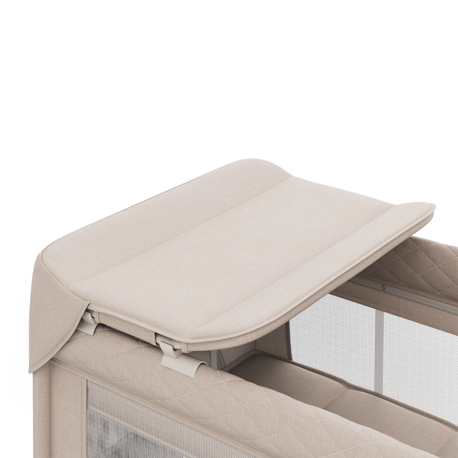 Ліжко-манеж із пеленатором Kinderkraft Leody Up Grey