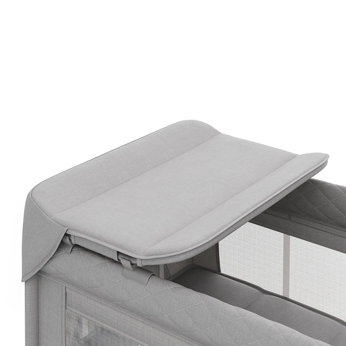 Ліжко-манеж із пеленатором Kinderkraft Leody Up Grey