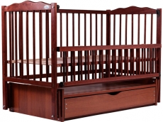 Дитяче ліжко Babyroom Веселка маятник, ящик, відкидний бік DVMYO-3 бук тик