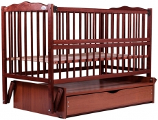 Дитяче ліжко Babyroom Веселка маятник, ящик, відкидний бік DVMYO-3 бук тик