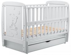 Кроватка Babyroom Умка DUMYO-3 маятник, ящик, откидная сторона бук серый