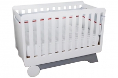 Детская кроватка IndigoWood Nova gray / white