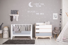 Кроватка-трансформер Indigowood Scandic 120х60 wood / white