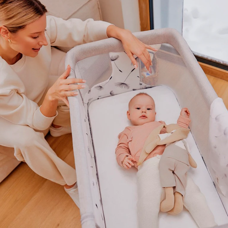 Приставне ліжечко 3 в 1 Lionelo Aurora Beige Cappuccino
