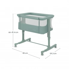 Приставне ліжечко 3 в 1 Lionelo Aurora Green Sage