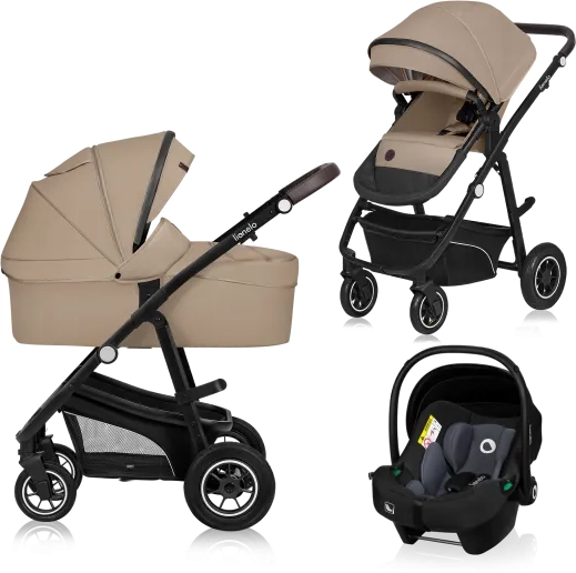Детская коляска 3 в 1 Lionelo Bianka Beige Sand