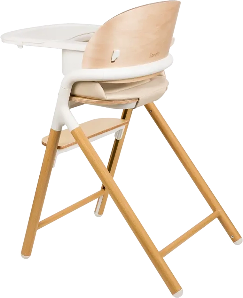 Стільчик для годування Lionelo Celia White Natural Wood
