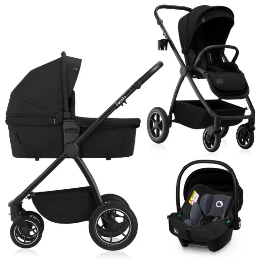Коляска 3 в 1 Lionelo Meril Black Onyx