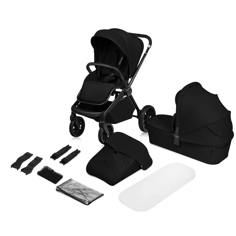 Коляска 2 в 1 Lionelo Mika Plus BLACK ONYX