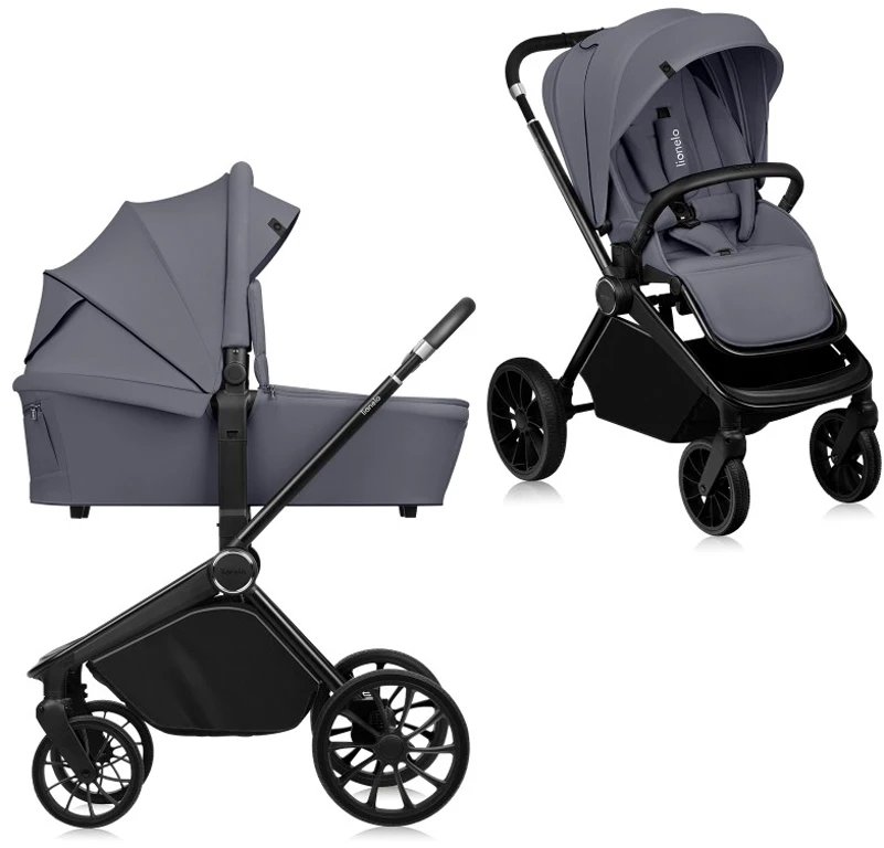 Коляска 2 в 1 Lionelo Mika Plus Grey Stone