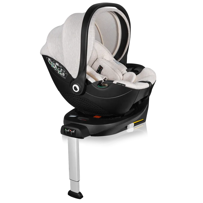 Автокрісло з базою Lionelo Moxie i-size, що обертається, 40-87 см BEIGE SAND