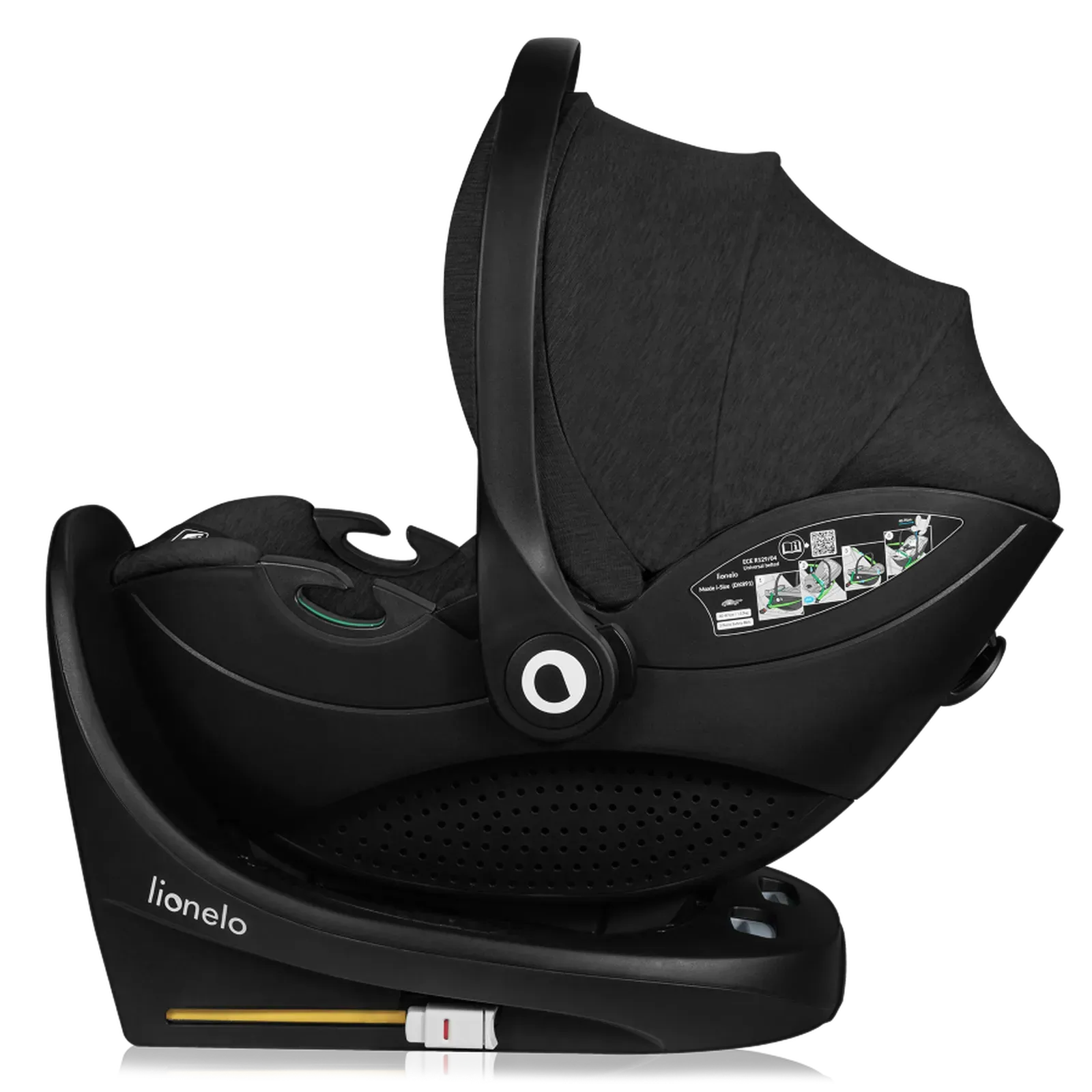 Автокрісло з базою Lionelo Moxie i-size, що обертається, 40-87 см BLACK CARBON