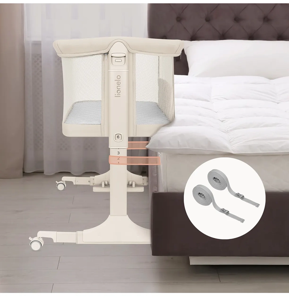 Ліжечко 3 в 1 Lionelo Pari Beige Cream