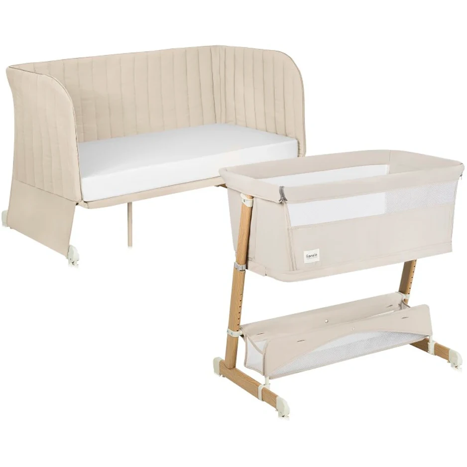 Кроватка 5 в 1 Lionelo Thomi Plus Beige Sand