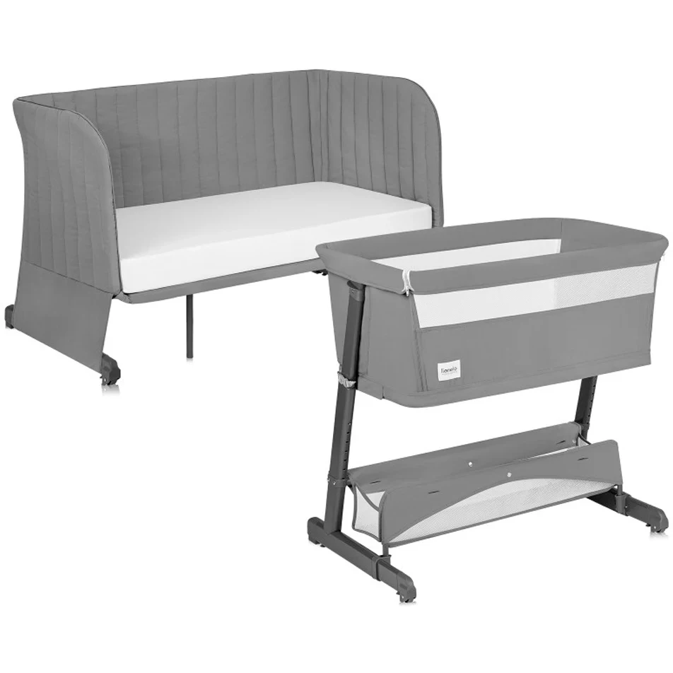 Кроватка 5 в 1 Lionelo Thomi Plus Grey Concrete