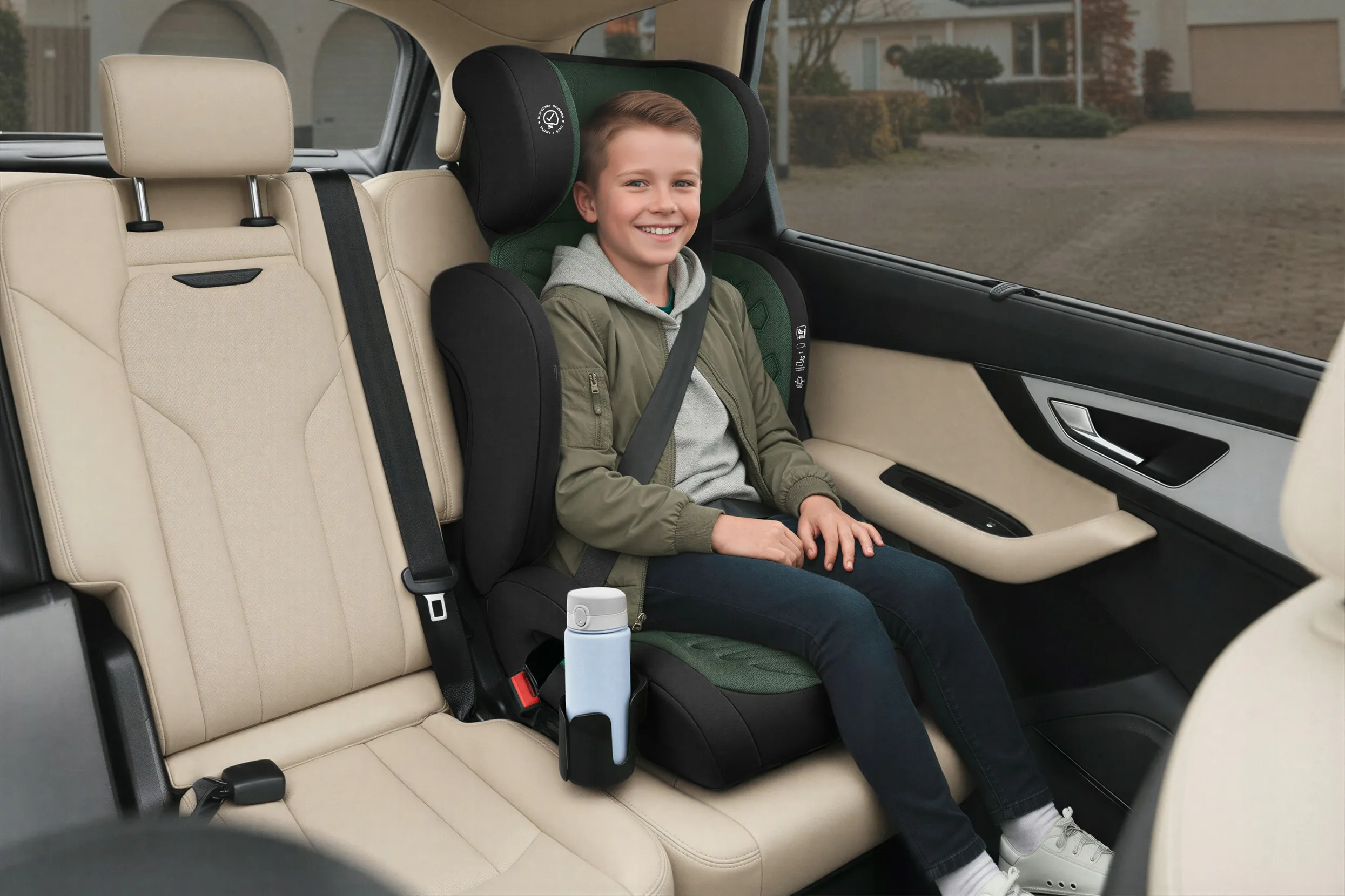 Автокресло Little Rider Leonardo Isofix  2 в 1 Green 100-150 см