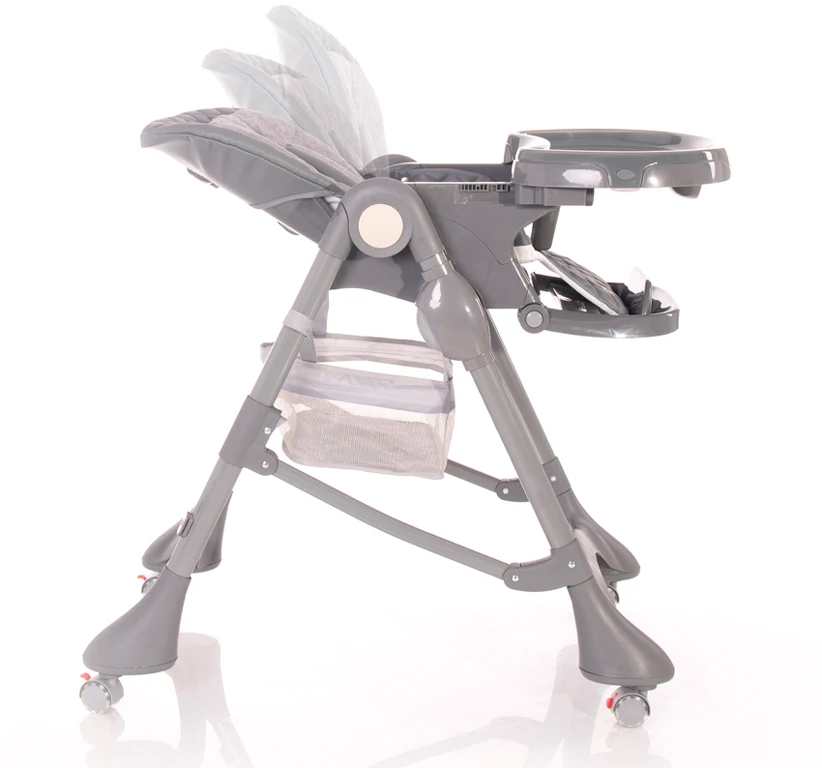 Стільчик для годування Lorelli Bellissimo Grey PARROTS PU Leather