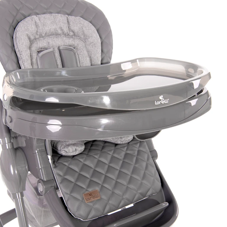 Стільчик для годування Lorelli Bellissimo Grey PARROTS PU Leather