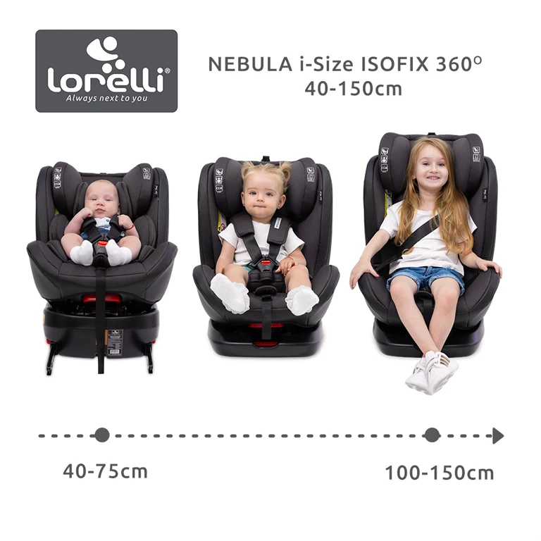 Автокрісло Lorelli Nebula i-Size Isofix 360° Grey