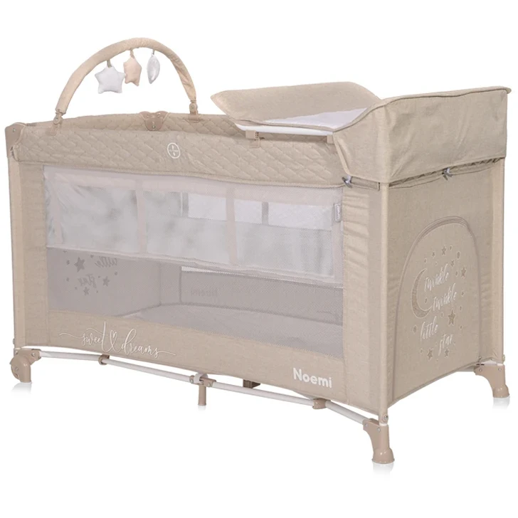 Манеж Lorelli NOEMI 2 Layers Plus Fog Beige Star