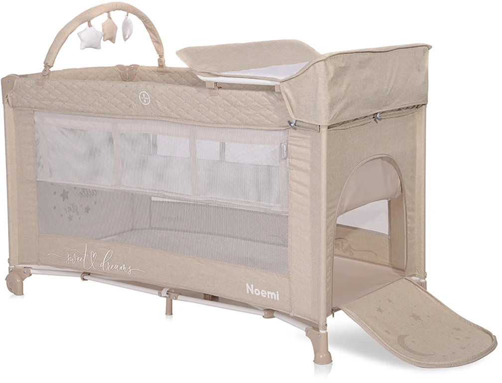 Манеж Lorelli NOEMI 2 Layers Plus Fog Beige Star