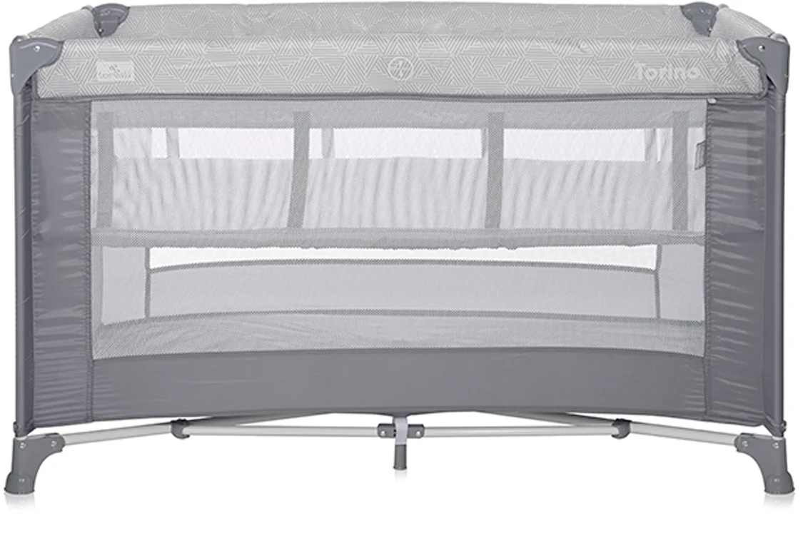 Дитячий манеж Lorelli TORINO 2 Layer Grey Striped Elements