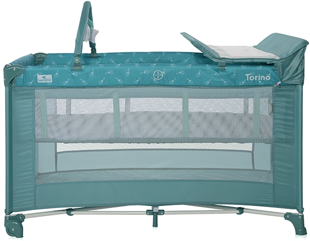 Дитячий манеж Lorelli TORINO 2 Layer Plus Arctic Floral
