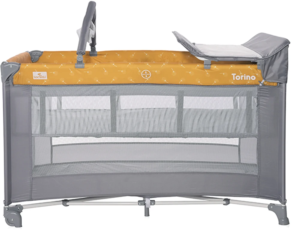 Дитячий манеж Lorelli TORINO 2 Layer Plus Lemon Curry Floral