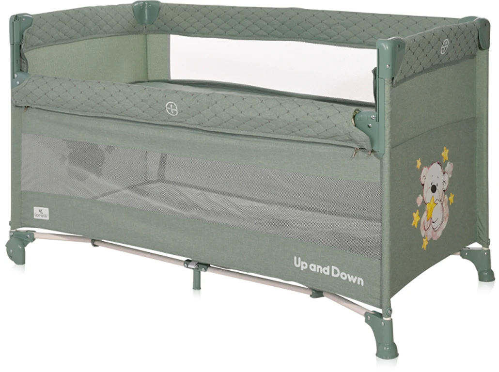 Ліжко-манеж Lorelli UP and DOWN Iceberg Green Teddy Bear