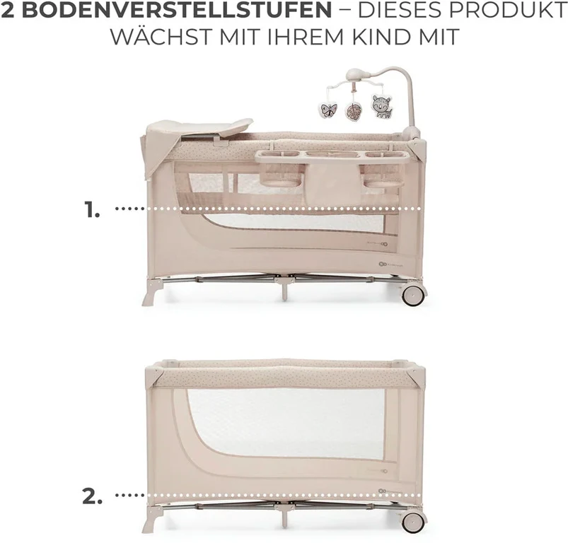 Манеж із пеленатором Kinderkraft Joy 2 Beige