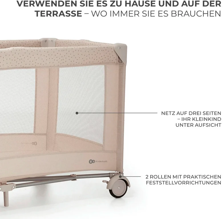 Манеж із пеленатором Kinderkraft Joy 2 Beige