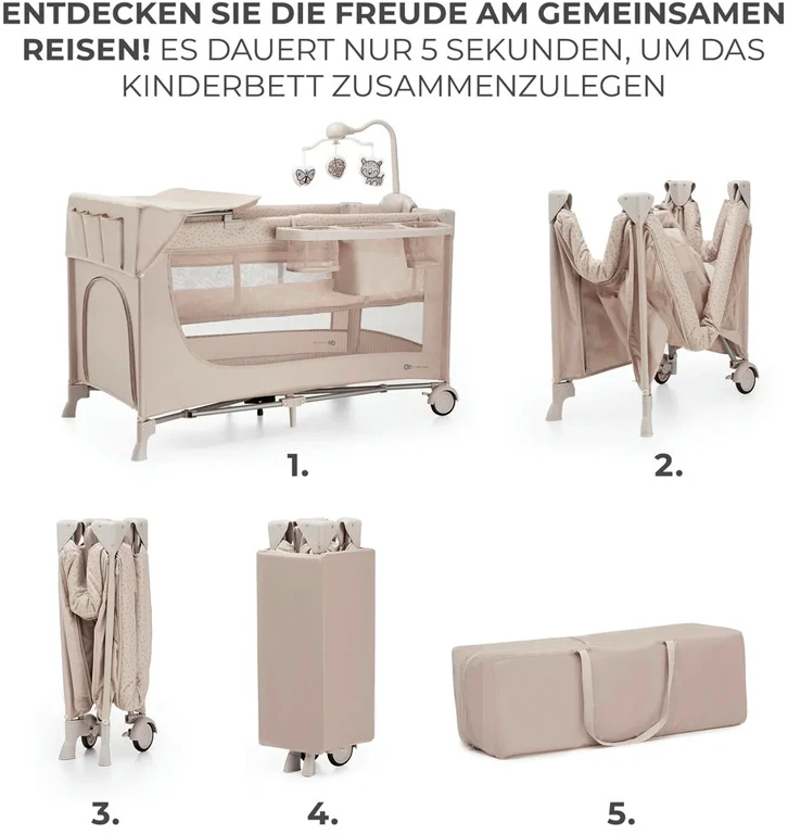 Манеж із пеленатором Kinderkraft Joy 2 Beige