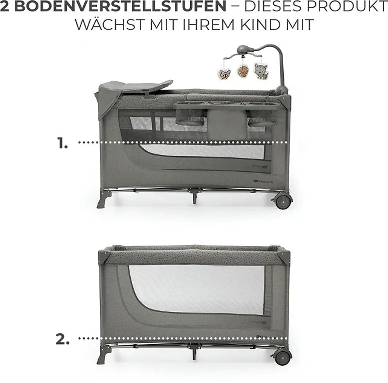 Манеж із пеленатором Kinderkraft Joy 2 Dark Grey