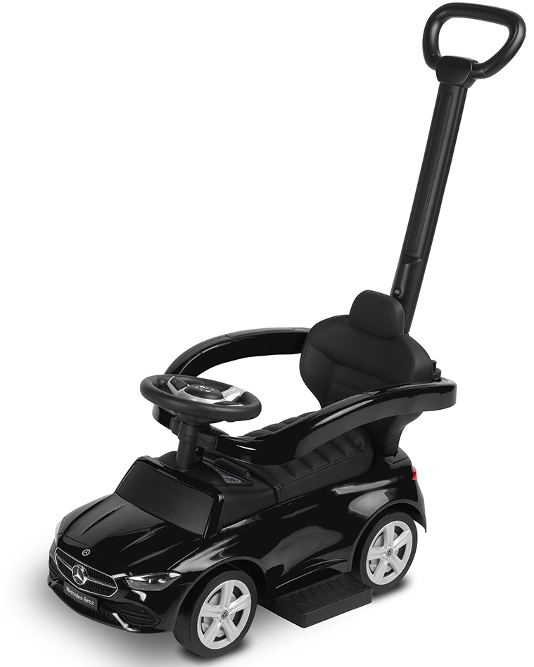 Машинка для катания Caretero (Toyz) Mercedes C-CLASS с родительской ручкой Black