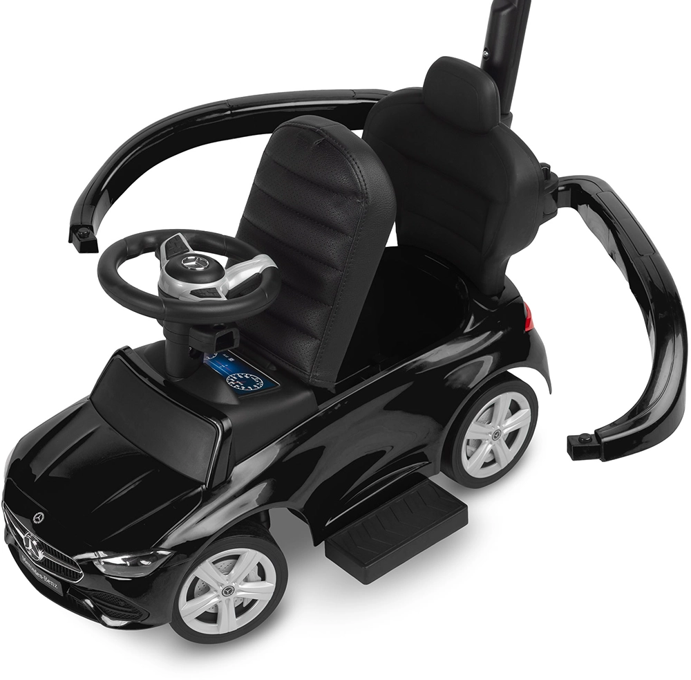 Машинка для катання Caretero (Toyz) Mercedes C-CLASS з батьківською ручкою Black