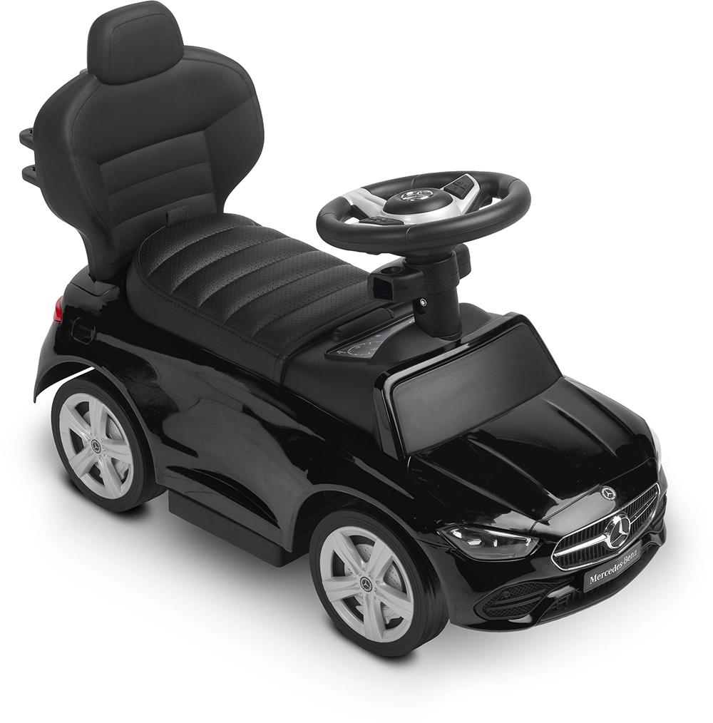 Машинка для катання Caretero (Toyz) Mercedes C-CLASS з батьківською ручкою Black