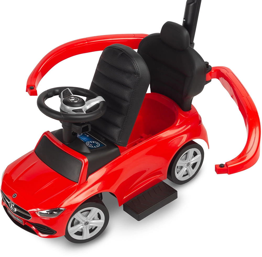 Машинка для катання Caretero (Toyz) Mercedes C-CLASS з батьківською ручкою Red