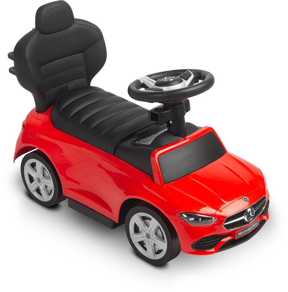 Машинка для катання Caretero (Toyz) Mercedes C-CLASS з батьківською ручкою Red