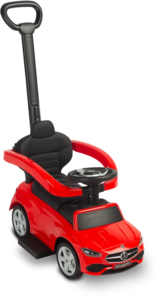 Машинка для катання Caretero (Toyz) Mercedes C-CLASS з батьківською ручкою Red