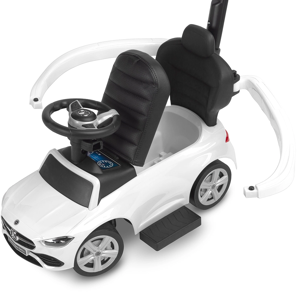 Машинка для катання Caretero (Toyz) Mercedes C-CLASS з батьківською ручкою White
