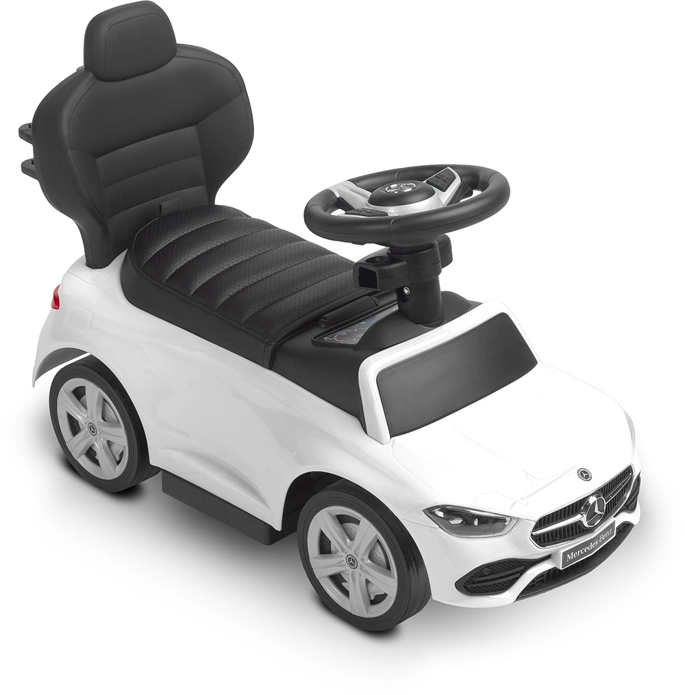 Машинка для катання Caretero (Toyz) Mercedes C-CLASS з батьківською ручкою White