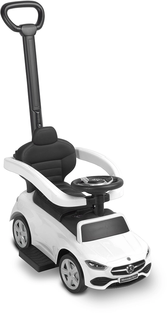 Машинка для катання Caretero (Toyz) Mercedes C-CLASS з батьківською ручкою White