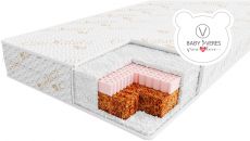 Дитячий матрац Baby Veres Latex + Memory Organic 120х60х10 см