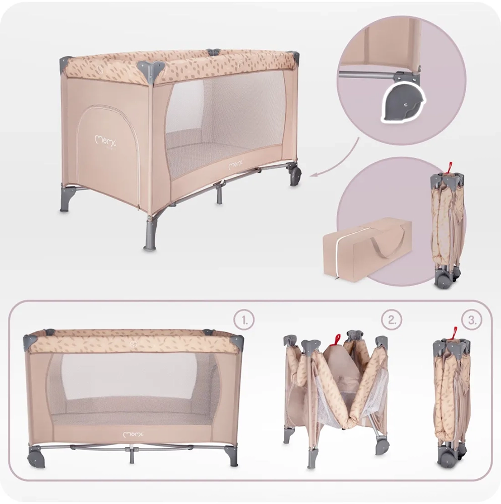 Дитячий манеж MoMi BELOVE beige